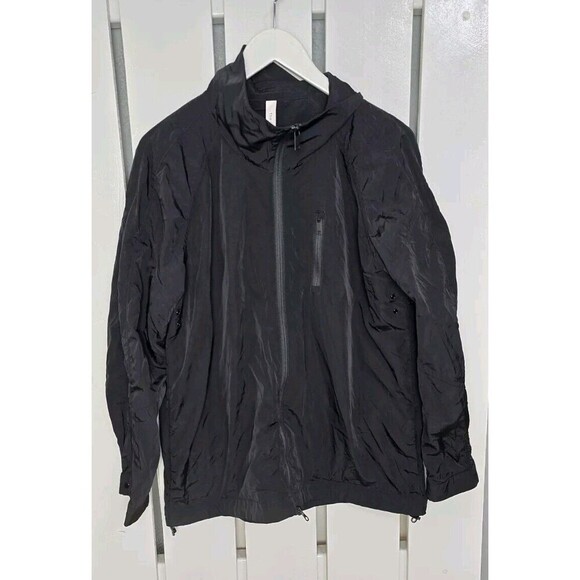 The Group Babaton Aritzia Biles Nylon Anorak Black Jacket Lightweight‎ 2 Small - Picture 1 of 12